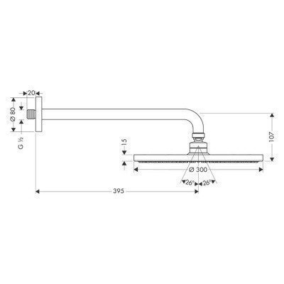 Верхний душ Hansgrohe - Raindance S (27493000)