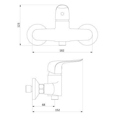 Смеситель для душа Damixa Palace Evo (322000000)