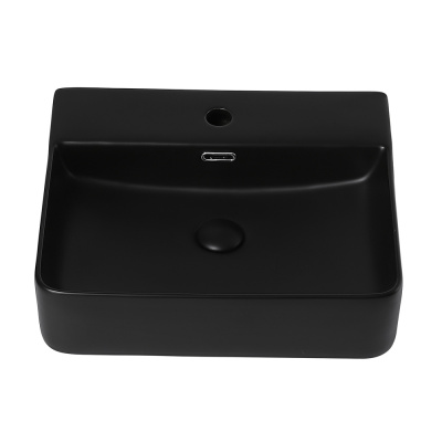 Раковина накладная ABBER Rechteck черная матовая (AC2203MB)