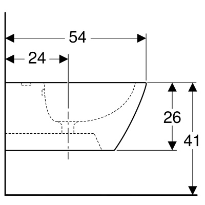 Биде подвесное Geberit 
Smyle Square
 (500.209.01.1)