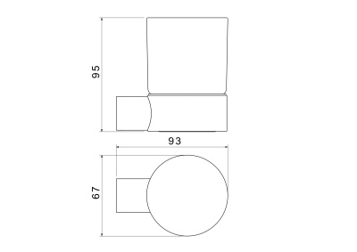 Стакан с держателем AQUATEK ЛИРА (AQ4404CR)
