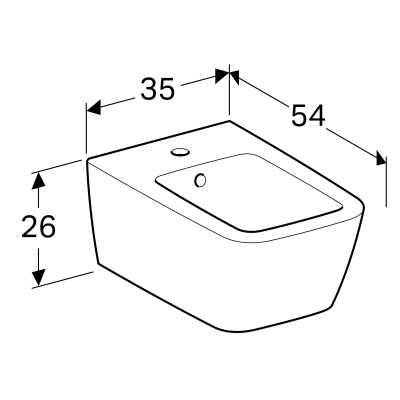 Биде подвесное Geberit 
iCon Square
 (231910000)