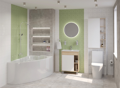 Ванна акриловая 1Marka "Lil" 140*90 L (01лил1490л)