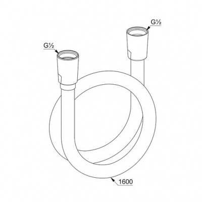 KLUDI SUPARAFLEX SILVER, душевой шланг, 1600 мм, полностью чёрный (6107239-00) KLUDI SUPARAFLEX SILVER, душевой шланг, 1600 мм, полностью чёрный (6107239-00)