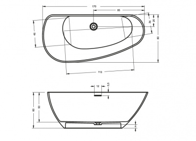 Ванна RIHO GRANADA 170х80 R (BS1900500000000)