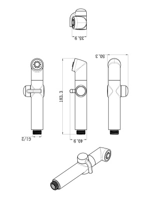 Комплект для биде Lemark с гигиеническим душем (LM8092C)