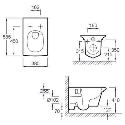 Унитаз подвесной с крышкой Jacob Delafon - Stillness (E1303-00)