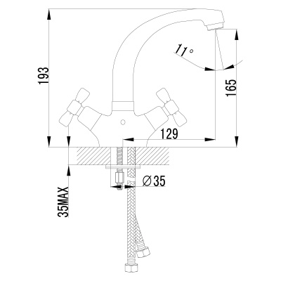 Смеситель Lemark Benefit для раковины (LM2507C) Смеситель Lemark Benefit для раковины (LM2507C)