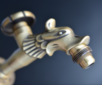 Сливной латунный кран для хамама (насадка-«рассекатель») бронза (21600)