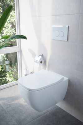 Безободковый подвесной унитаз VitrA Shift без сиденья (7742B003-0075)