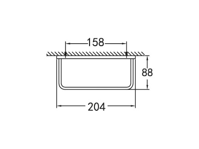Полотенцедержатель CEZARES MAXIMA, 204х88 (CZR-F-8915A)