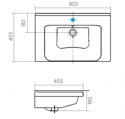 Умывальник AQUATON - Миранда 80 (1WH302251)