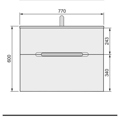 Тумба Jorno Modul 80 подвесная (Mоl.01.77/P/W)