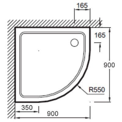 Душевой поддон с антискользящим покрытием Jacob Delafon - Flight 90x90 (E62444-F-00) Душевой поддон с антискользящим покрытием Jacob Delafon - Flight 90x90 (E62444-F-00)
