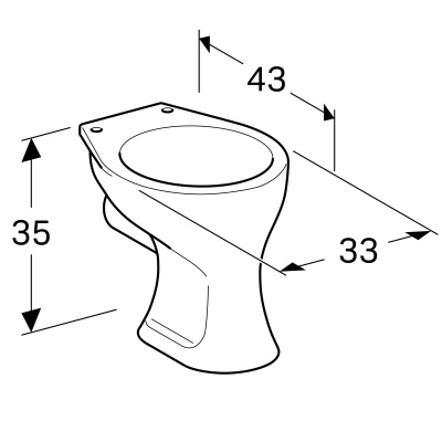 Унитаз напольный для детей Geberit Bambini (211500000)