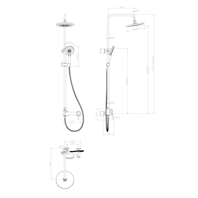 Смеситель Lemark Minima для душа (LM3860C)