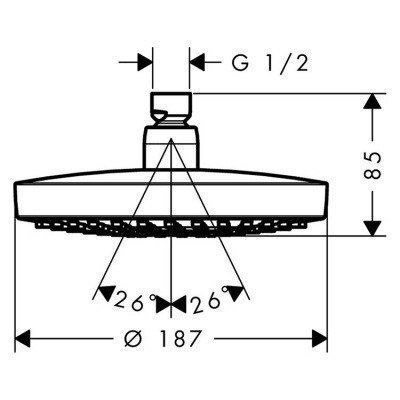 Верхний душ Hansgrohe - Croma Select S (26522400)