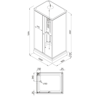 Душевая кабина Тритон "Квадро 100*80 А" прямоуг. низ. подд., Белый, Полосы, ДН4 (8 мест) (Щ0000045506) Душевая кабина Тритон "Квадро 100*80 А" прямоуг. низ. подд., Белый, Полосы, ДН4 (8 мест) (Щ0000045506)