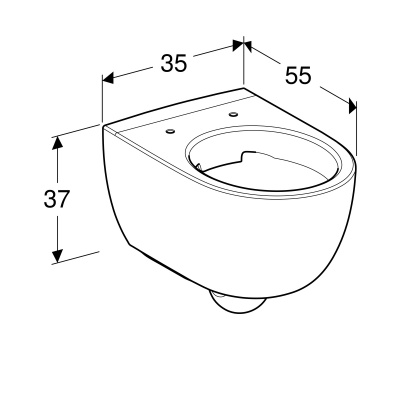 Унитаз подвесной безободковый Geberit Renova Comfort (500.694.01.1)