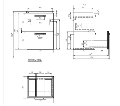 Тумба Cersanit MELAR 50 (64127)
