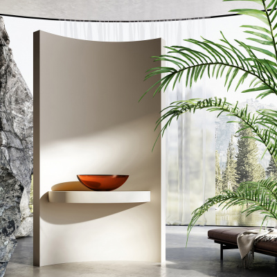 Раковина накладная прозрачная ABBER Kristall (AT2802Opal)