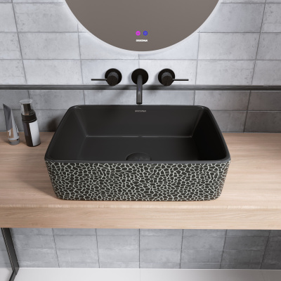 Раковина GR-3016BBL (480*370*130) ЧЕРНАЯ (GR-3016BBL)