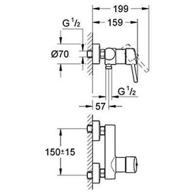 Смеситель для душа Grohe - Concetto (32210001)