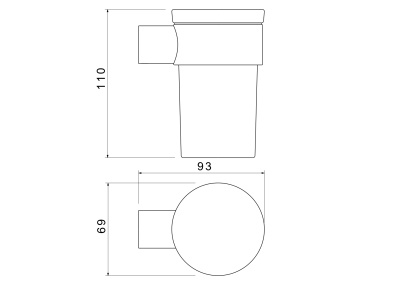 Стакан с держателем AQUATEK ЛИРА (AQ4427CR)