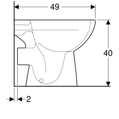 Унитаз напольный безободковый Geberit Renova (500.480.01.2)