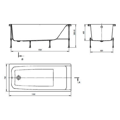Ванна акриловая Roca - Elba 170x75 (248507000)