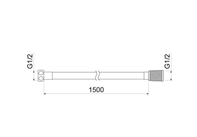 Шланг для душа 150 см нержавейка AQUATEK (AQ2105CR)