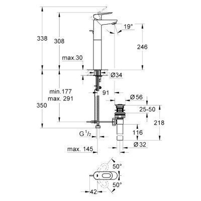 Смеситель для раковины Grohe - BauLoop (32856000)