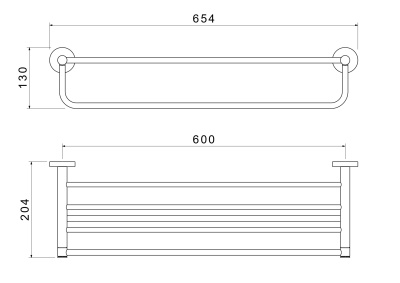 Полка для полотенец AQUATEK ЕВРОПА (AQ4115CR)