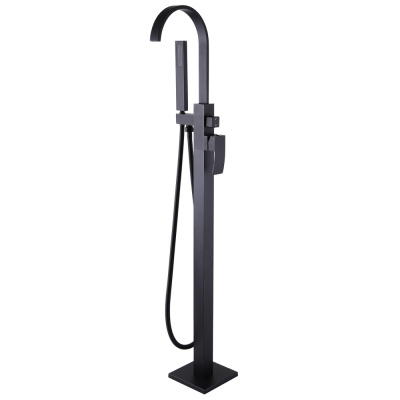 Смеситель ABBER Wasserfall напольный, черный матовый (AF8615B)