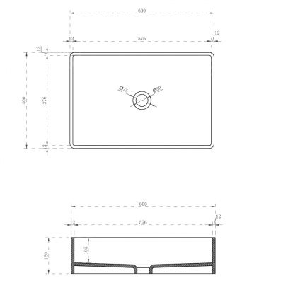 Раковина накладная прозрачная ABBER Kristall синяя (AT2803Saphir)