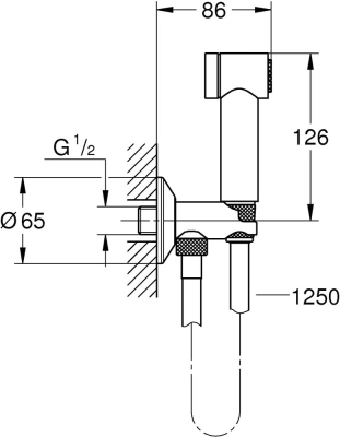 Sena гигиенический душ, Grohe (26332000) витринный образец