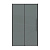 Дверь в нишу 100.K33.01.120.42.10 Galaxy (120*195) графит сатин, стекло тонированное, 1 место (100.K33.01.120.42.10)