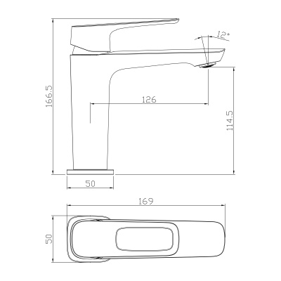 Смеситель Rossinka для раковины (RS46-11)