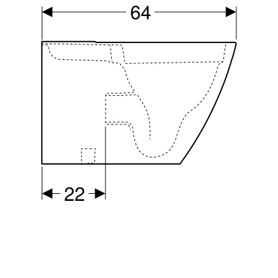 Чаша напольного унитаза Geberit iCon Square (200920000)