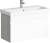 Подвесная тумба Aqwella Smart с одним ящиком, цвет бетон светлый с умывальником (SRT0108BS)