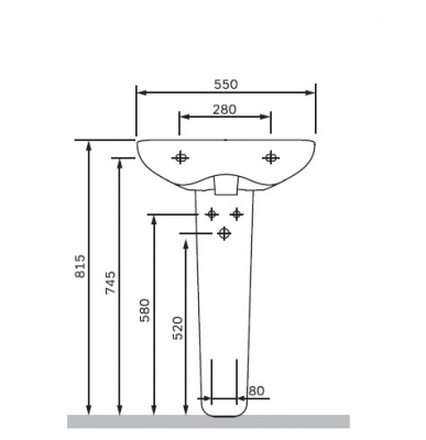 Пьедестал AM.PM Like (C804910WH)