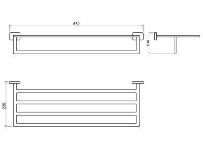Полка для полотенец AQUATEK ЛИБРА (AQ4315CR)