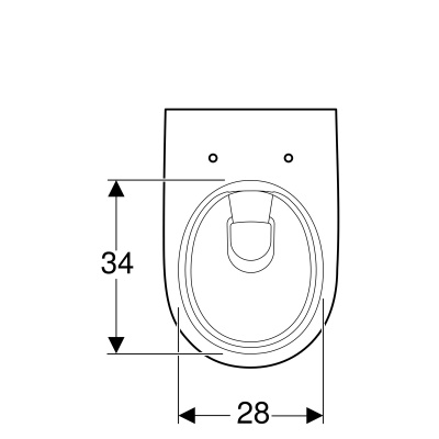 Унитаз подвесной безободковый Geberit Renova (203070000)