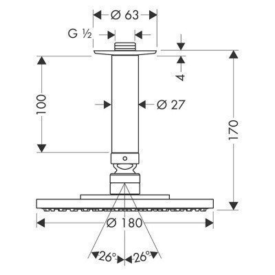 Верхний душ Hansgrohe - Raindance S (27478000)