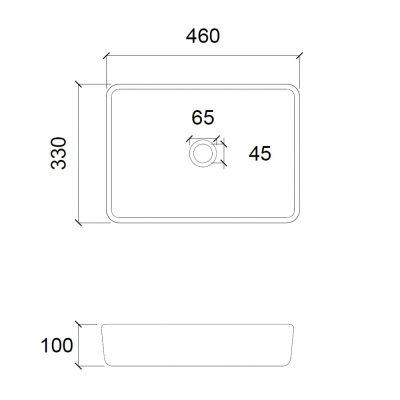 Раковина накладная стеклянная ABBER Glas прозрачная (AK2312)