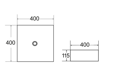 Накладная раковина Bronze de Luxe Golden Meadow, 400х400х115мм, цвет зеленый (1063)