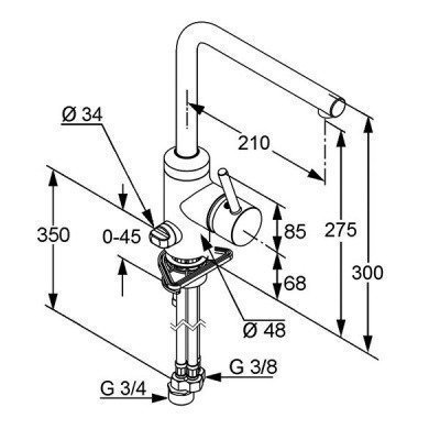 Смеситель для кухни  Kludi  -  L-INE (428160577)