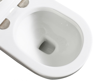 Унитаз ABBER Bequem приставной белый с импульсным смывом (AC1114P)