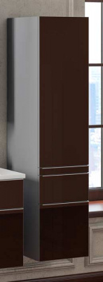 Шкаф-пенал Smile - Кристалл титан (коричневый) правый (Z0000010386)