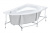 Акриловая ванна Roca Welna 160x100 асимметричная правая белая (ZRU9302998)